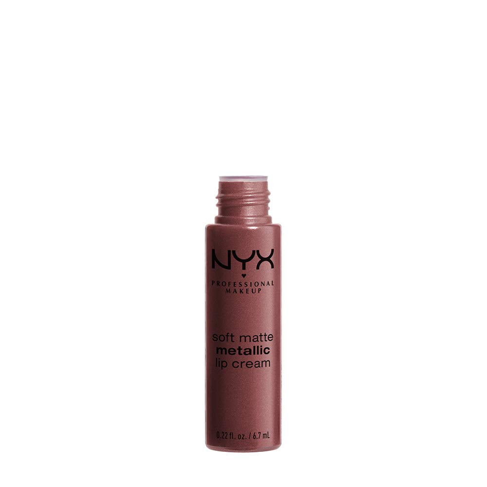 Soft Matte Metallic Lip Cream, Liquid Lipstick - Rome (Medium Nude with Red Undertone)