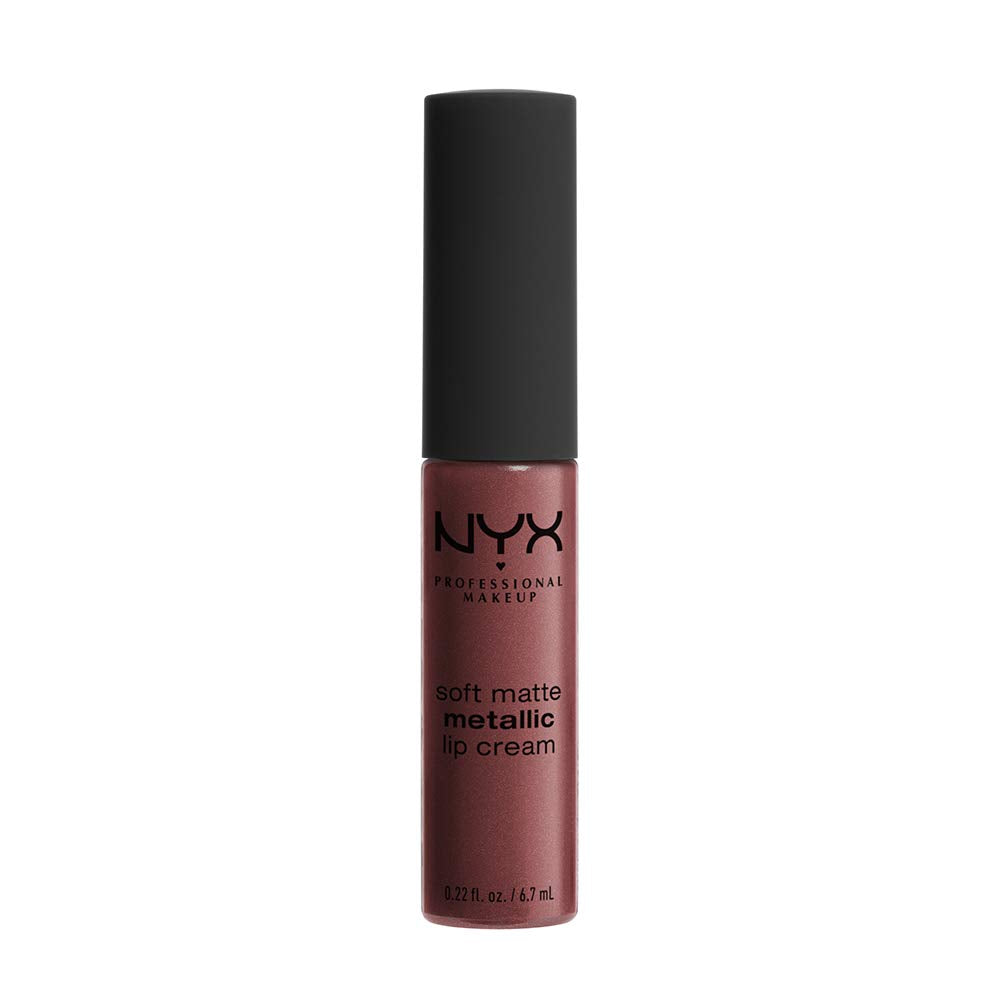 Soft Matte Metallic Lip Cream, Liquid Lipstick - Rome (Medium Nude with Red Undertone)