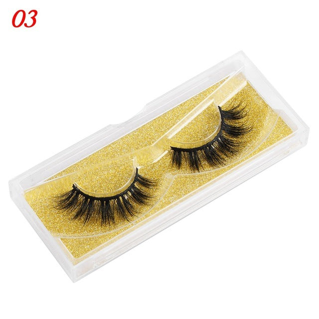 Mink Eyelashes 25mm Wispy Fluffy Fake Lashes