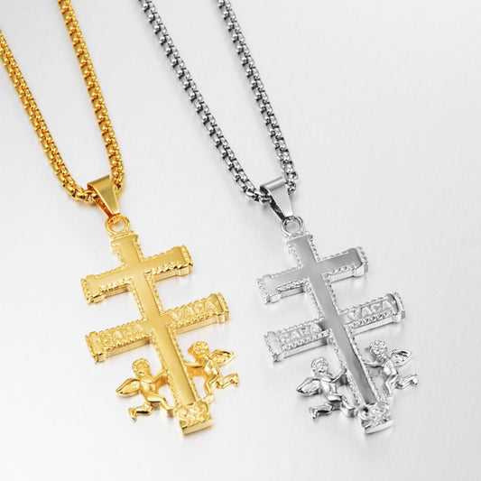 Hip Hop Cool Trendy Angel Ladder Titanium Steel Necklace