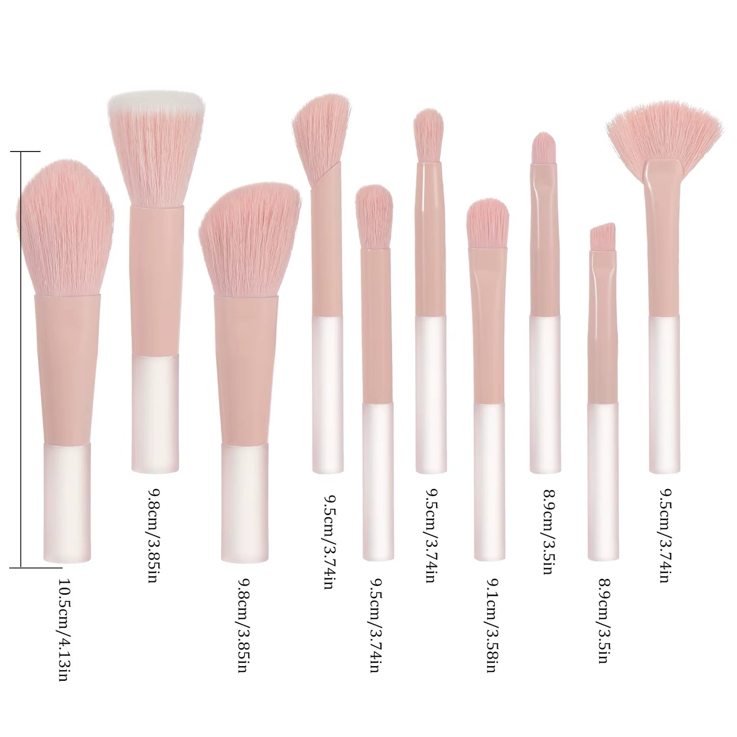 10 Color Mini Makeup Brush Travel Portable Makeup Tool Makeup Puff - Palm Brush Professional Makeup Tool Set Christmas Gift