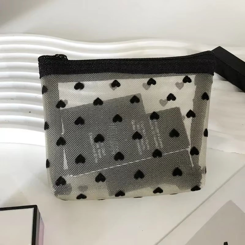 Portable Nylon Mesh Cosmetic Bag Multifunctional Toiletry Organizer Makeup Bags Makeup Case Women Lipstick Key Coin Purse Pouch