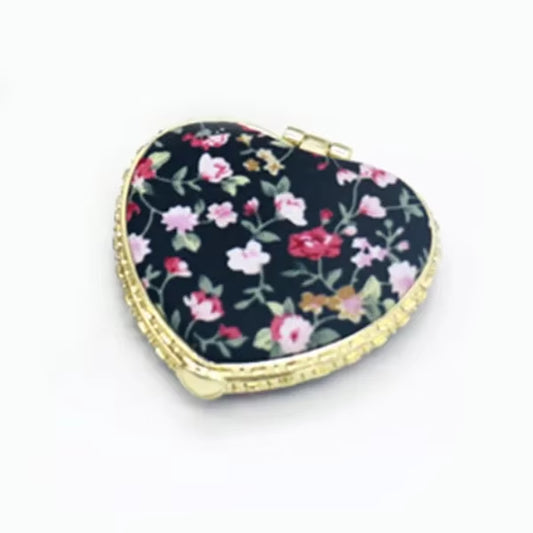 Pocket Floral Mirror Mini Makeup Compact Portable Two-Side Folding Make up Mirror Women Vintage Cosmetic Make up for Gift