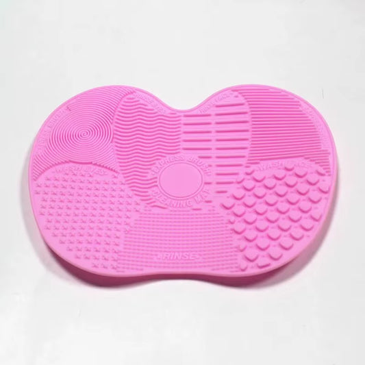 Silicone Apple Scrub Pad Makeup Brush Cleaning Pad Portable Makeup Brush with Suction Cup Beauty Tool Cleaning Tool