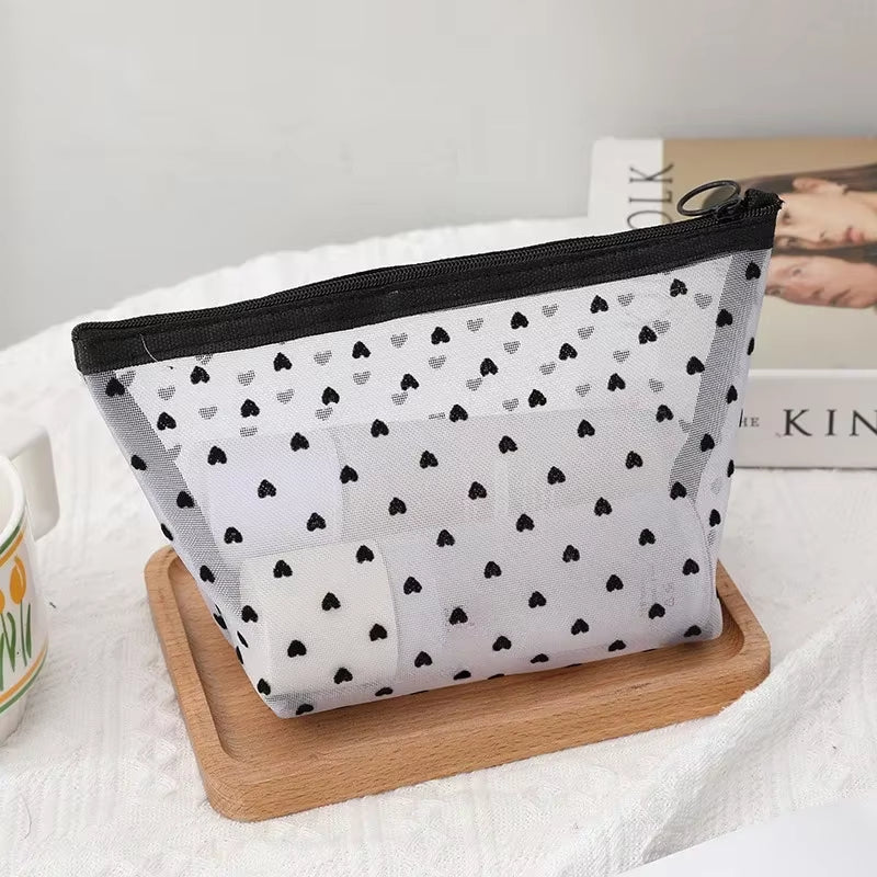 Portable Nylon Mesh Cosmetic Bag Multifunctional Toiletry Organizer Makeup Bags Makeup Case Women Lipstick Key Coin Purse Pouch