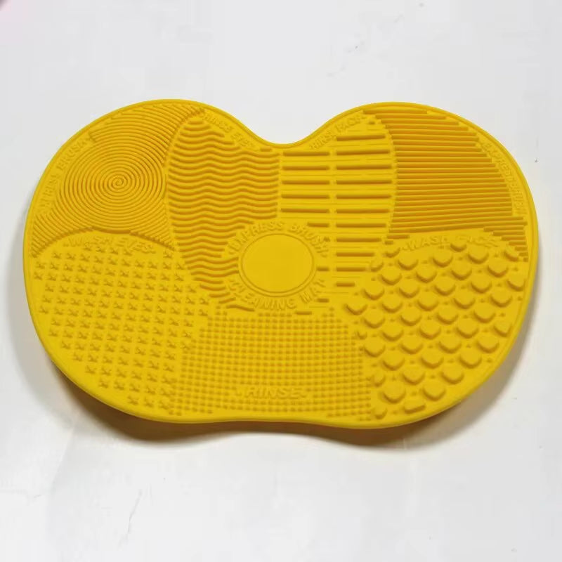 Silicone Apple Scrub Pad Makeup Brush Cleaning Pad Portable Makeup Brush with Suction Cup Beauty Tool Cleaning Tool