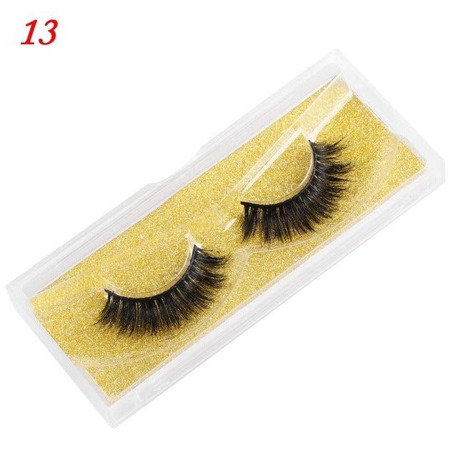 Mink Eyelashes 25mm Wispy Fluffy Fake Lashes