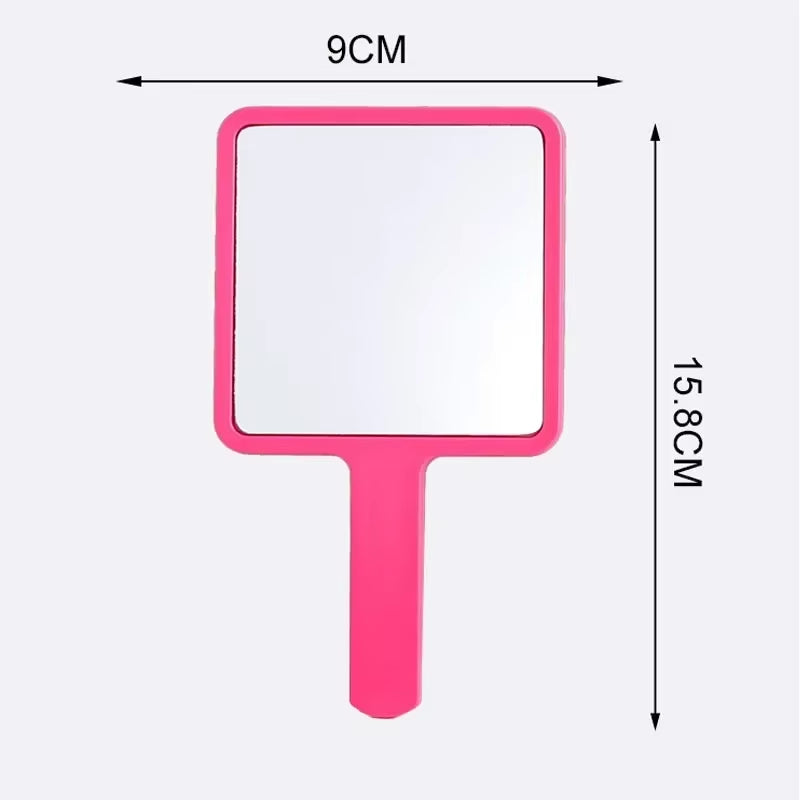 1Pc Handheld Makeup Mirror Square Female Portable Eyelash Make up Cosmetic Beauty Tools Vanity Desktop Plastics Make up Mirror