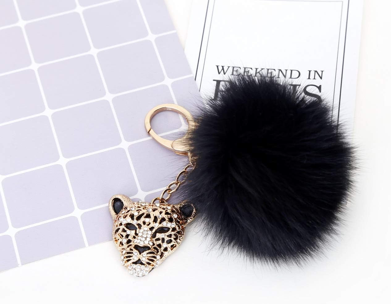 Leopard Handbag Charms Accessories Purse Keychain for Women,#4181