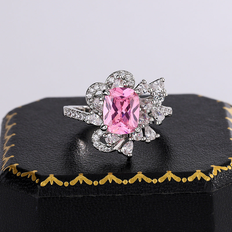 Special-interest Design Full Diamond Ring Female High Sense Inlaid With Zircon