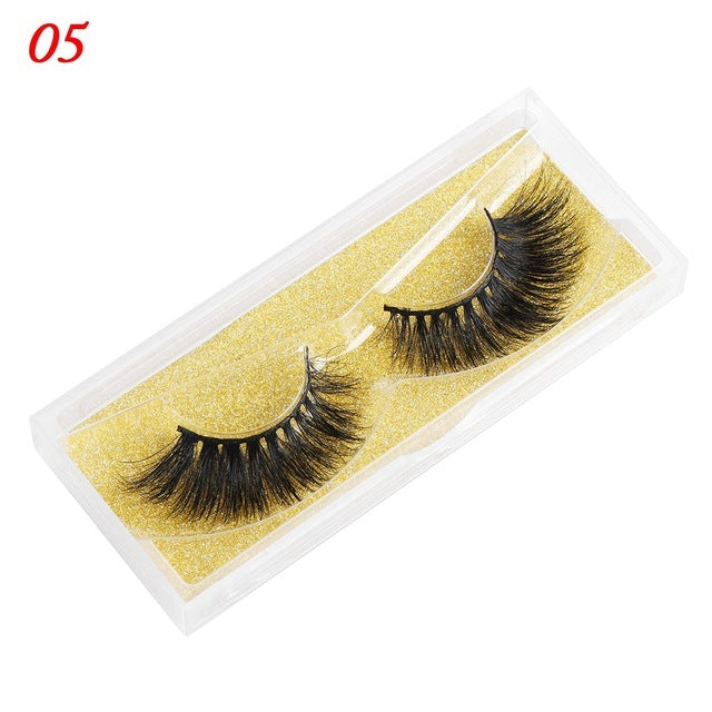 Mink Eyelashes 25mm Wispy Fluffy Fake Lashes