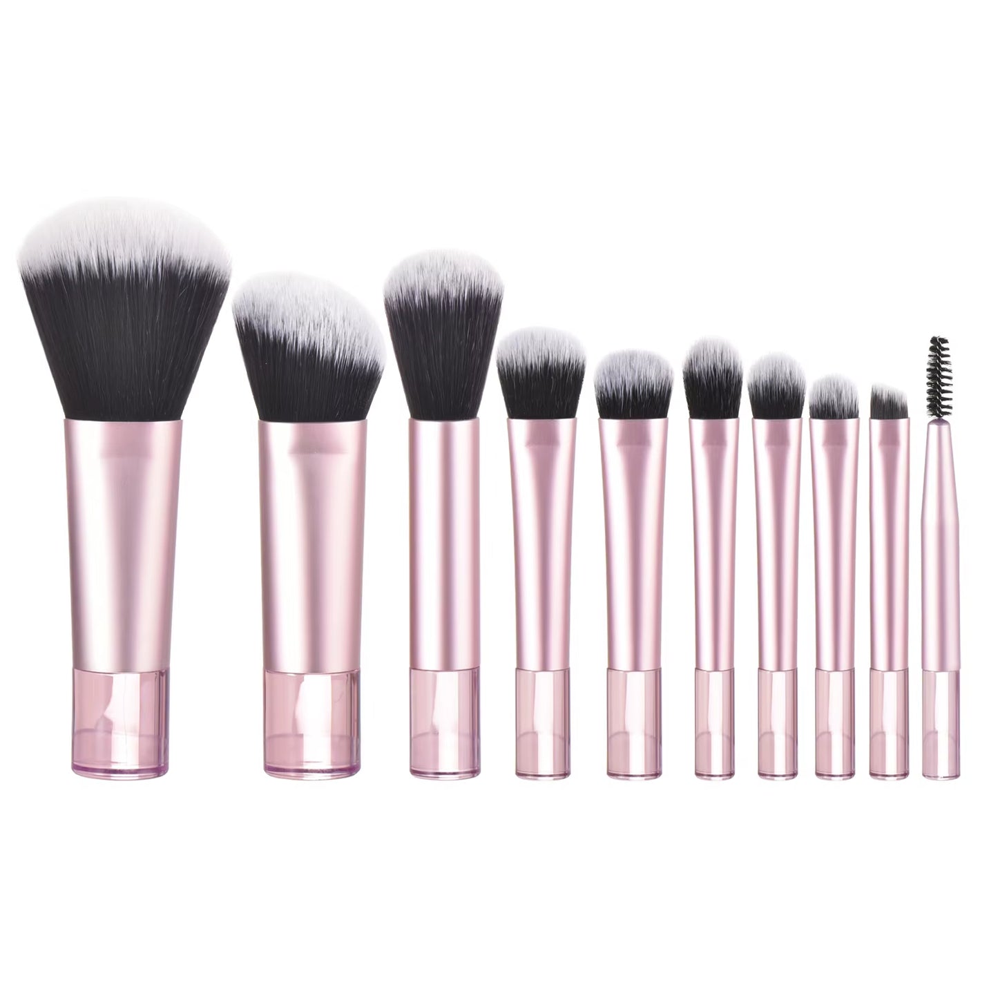 10 Color Mini Makeup Brush Travel Portable Makeup Tool Makeup Puff - Palm Brush Professional Makeup Tool Set Christmas Gift