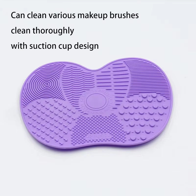 Silicone Apple Scrub Pad Makeup Brush Cleaning Pad Portable Makeup Brush with Suction Cup Beauty Tool Cleaning Tool