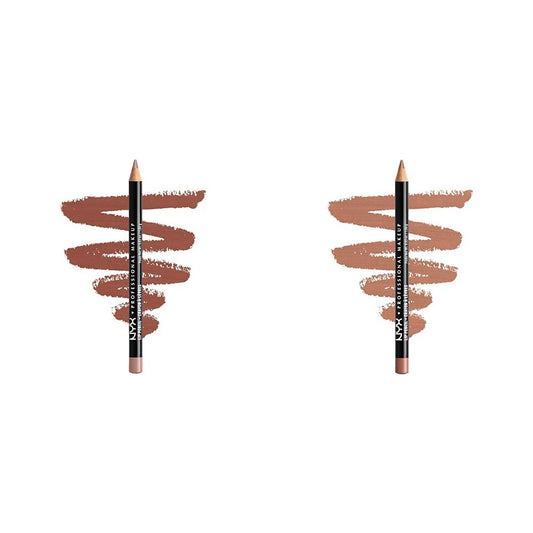 Slim Lip Pencil Coffee & Natural Long-Lasting Creamy Lip Liner 2-Pack