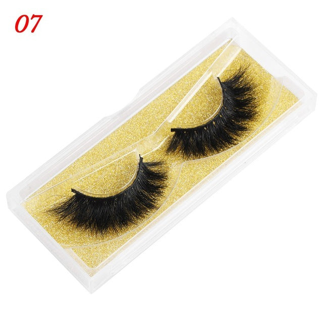 Mink Eyelashes 25mm Wispy Fluffy Fake Lashes