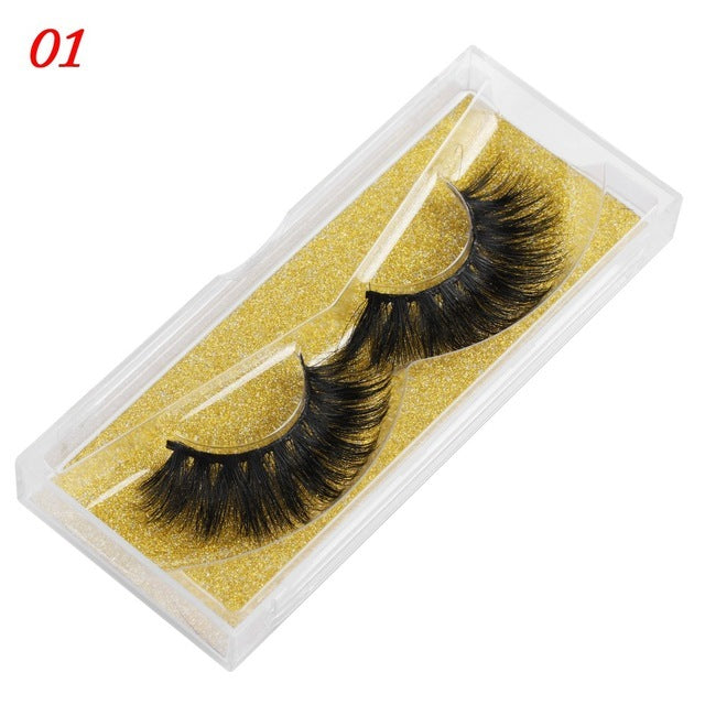 Mink Eyelashes 25mm Wispy Fluffy Fake Lashes