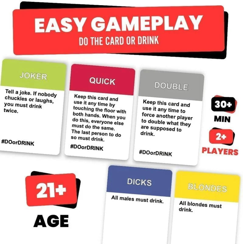 Win or Blackout Card Games Drinking Games for Adults Fun Party Games for Game Night