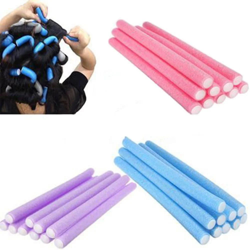 10pcs Universal Perm Curling Bar Hair Curling Stick Colorful Sponge Curling Iron Pearl Cotton Eva Curling Iron