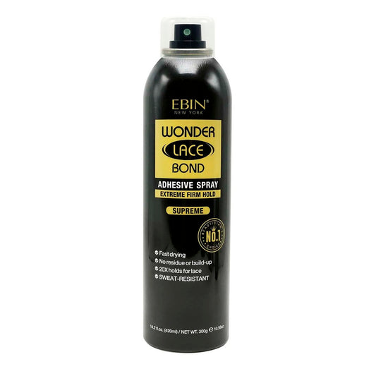 Ebin New York Wonder Lace Bond Adhesive Melting Spray Extreme Firm Hold Supreme - Maximum Hold, Perfect for Daily Use