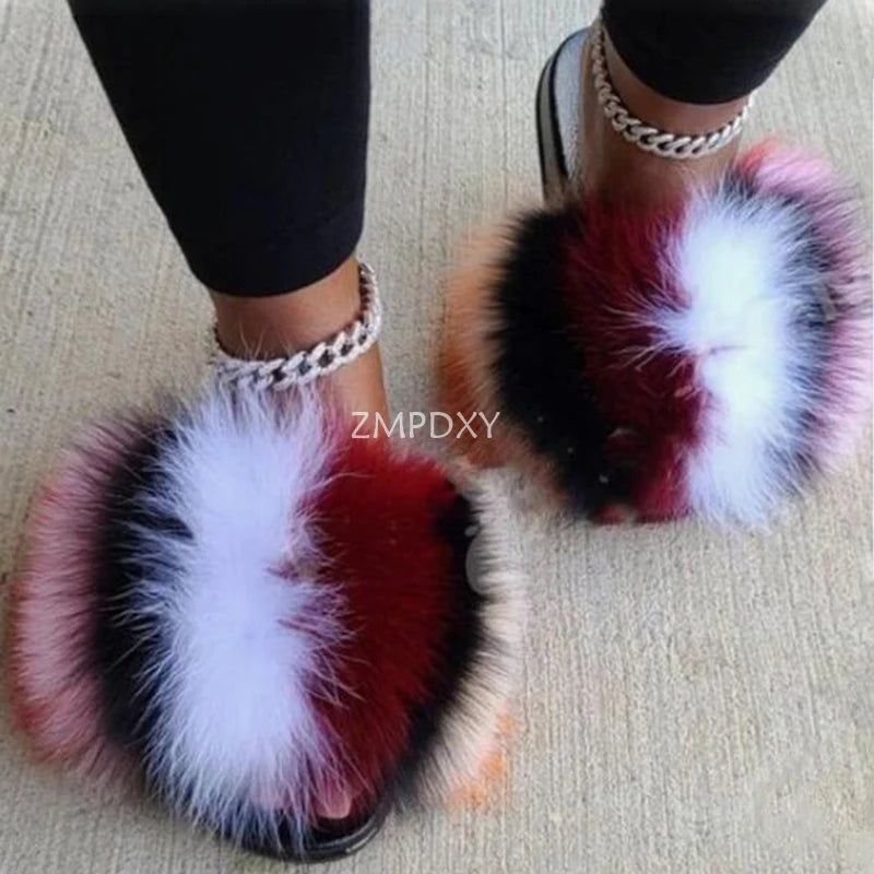 Girls Exquisite Shoes Warm Winter Plush Slides Cute and Comfort Home Slippers New Arrivals Amazing Fur Shoes Fashion Brand Shoes