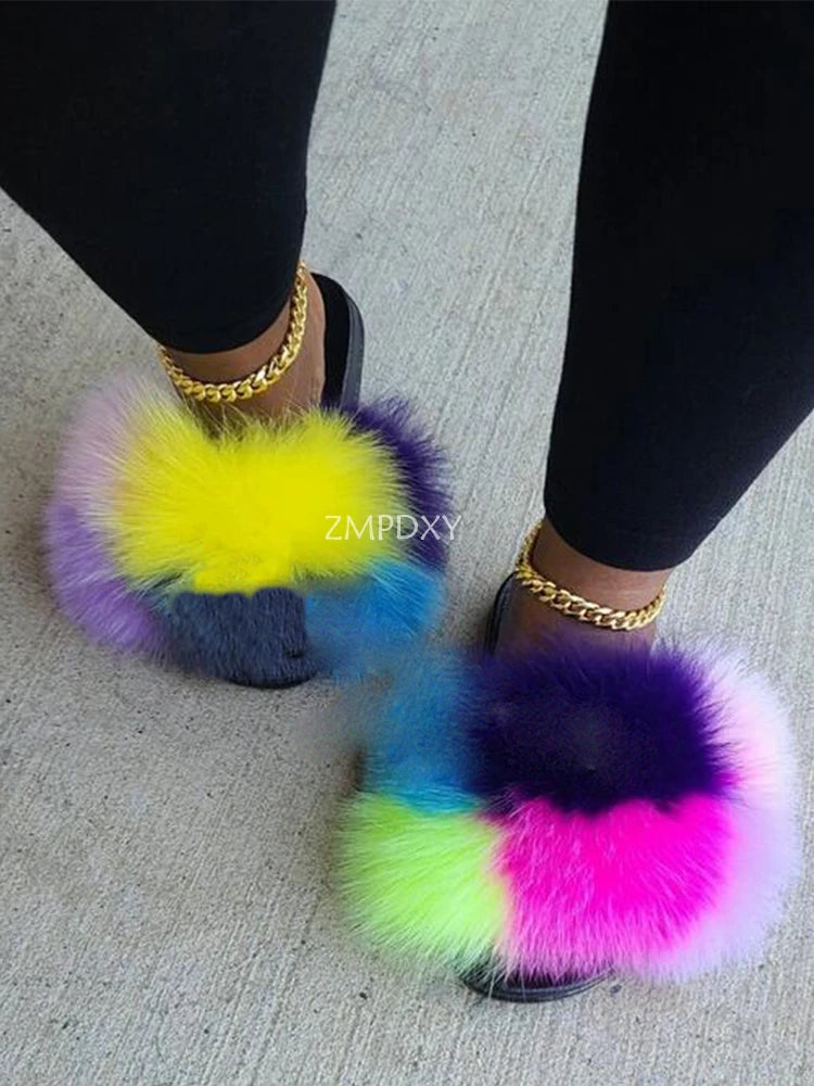 Girls Exquisite Shoes Warm Winter Plush Slides Cute and Comfort Home Slippers New Arrivals Amazing Fur Shoes Fashion Brand Shoes