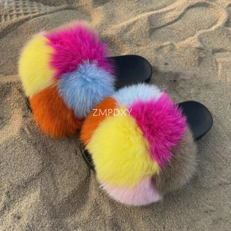 Girls Exquisite Shoes Warm Winter Plush Slides Cute and Comfort Home Slippers New Arrivals Amazing Fur Shoes Fashion Brand Shoes