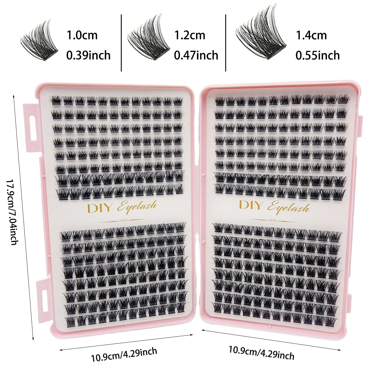 384pcs Individual Lashes Eyelash Book Clusters Extensions False Eyelash DIY at Home Cluster Eyelash Extensions Makeup