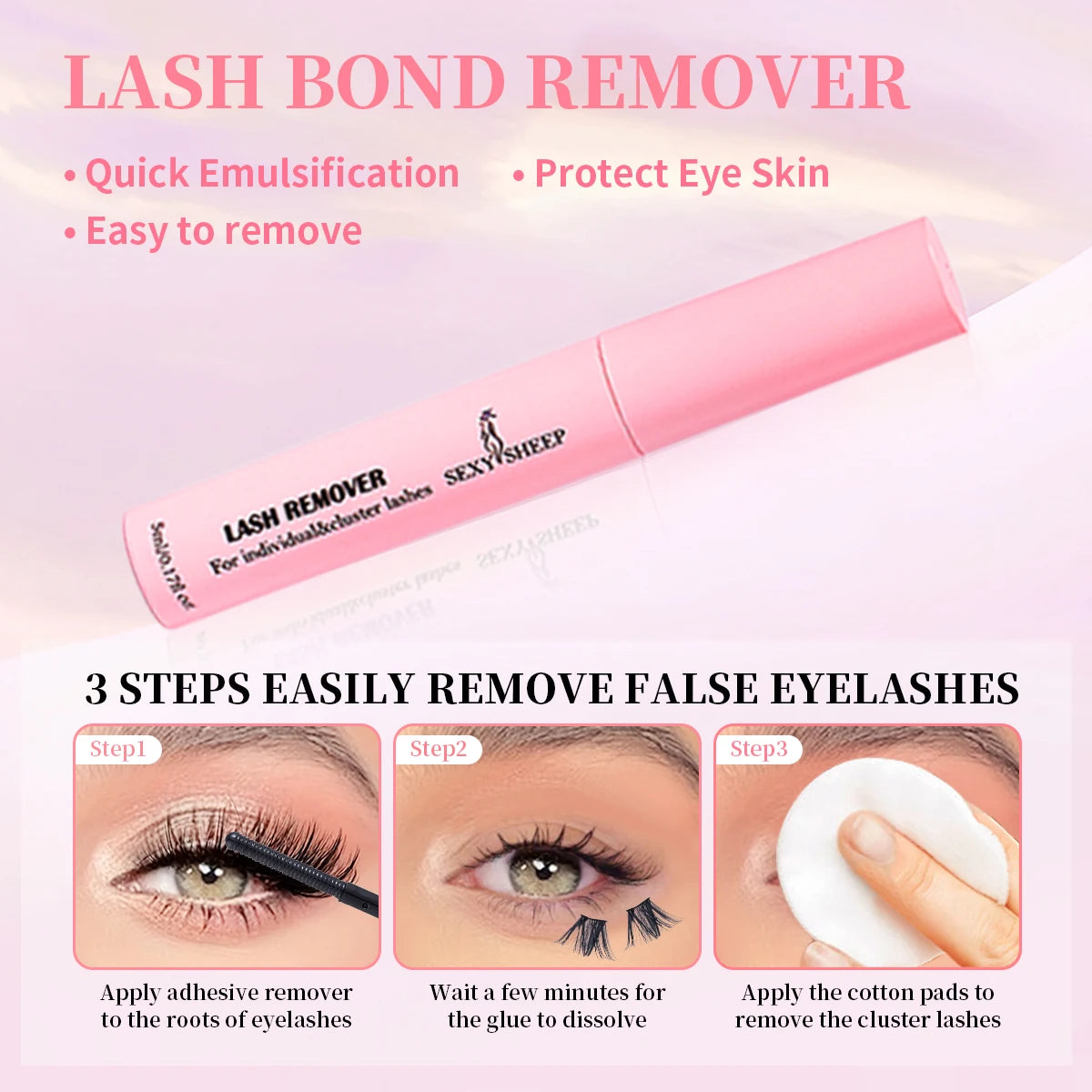 Lash Bond and Seal 10ml Individual Lashes Glue and Seal Super Strong Hold DIY Lash Extension and  Lash Glue Remover 5ml Kit Hold