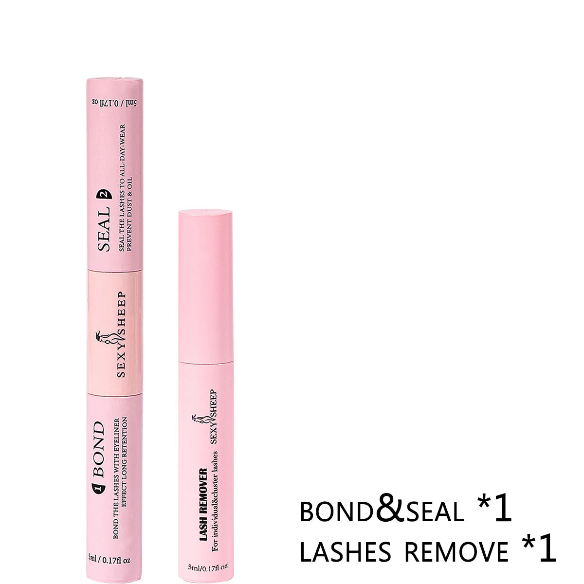 Lash Bond and Seal 10ml Individual Lashes Glue and Seal Super Strong Hold DIY Lash Extension and  Lash Glue Remover 5ml Kit Hold