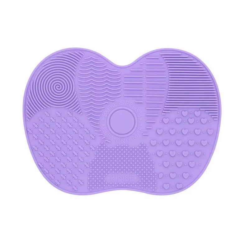 Silicone Apple Scrub Pad Makeup Brush Cleaning Pad Portable Makeup Brush with Suction Cup Beauty Tool Cleaning Tool