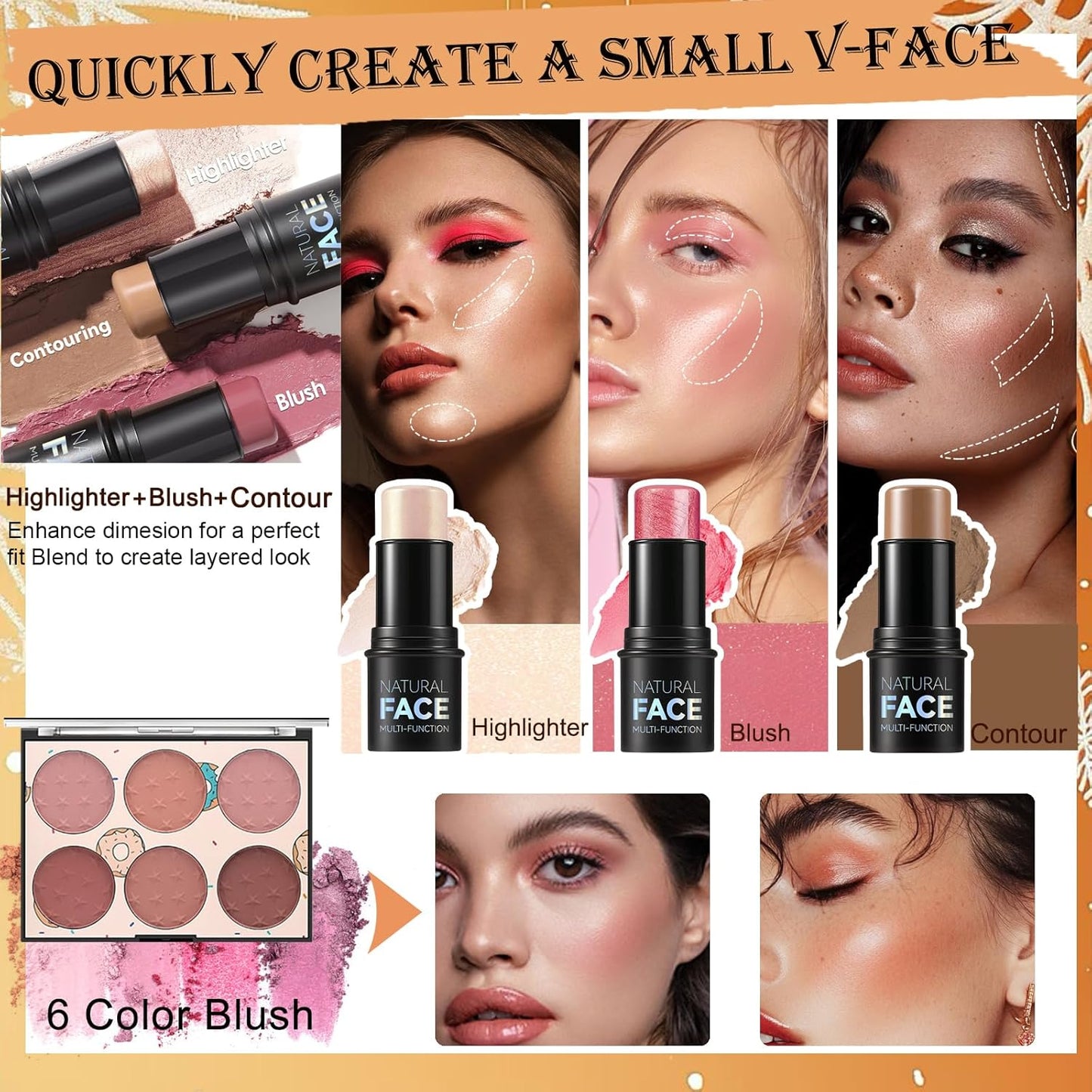 Makeup Kit for Women Full Kit, Makeup Set, Makeup Sets for Women Girls Teens, Make up Kit, Make up Set Includes Foundation 40 Color Eyeshadow Contour Stick Etc Cosmetic Make up Kits for Girls