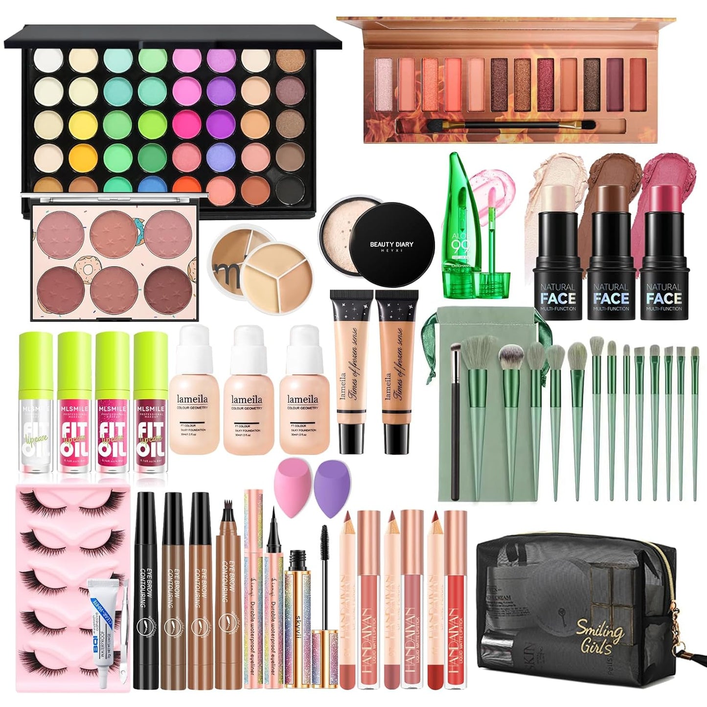 Makeup Kit for Women Full Kit, Makeup Set, Makeup Sets for Women Girls Teens, Make up Kit, Make up Set Includes Foundation 40 Color Eyeshadow Contour Stick Etc Cosmetic Make up Kits for Girls