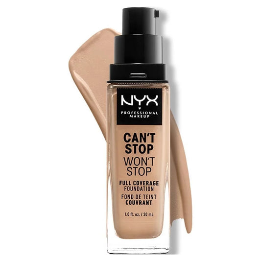 Can'T Stop Won'T Stop 24Hr Full Coverage Liquid Foundation, Matte Finish, Waterproof, Medium Olive, 1 Fl Oz