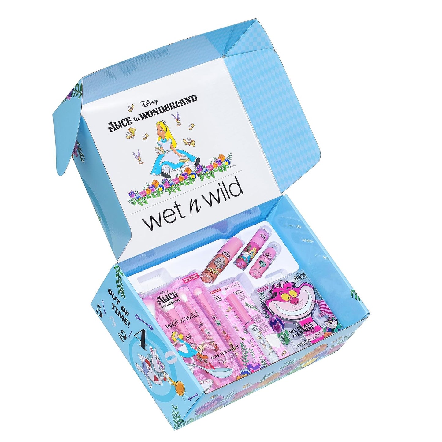 Alice in Wonderland PR Box - Makeup Set with Versatile Brushes, Buildable & Blendable Palettes, Vibrant Colors, & Lip Glosses for Unique Looks, Cruelty-Free & Vegan