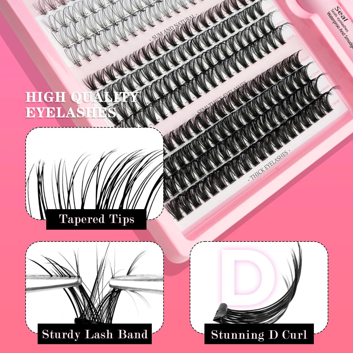 DIY Mixed Single False Eyelashes – Natural & Thick